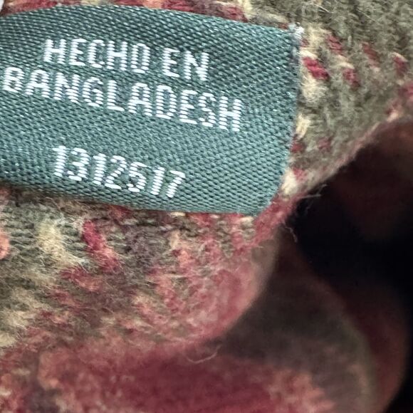 Orvis Mens XL Plaid Flannel Shirt Jacket Red Green Heavyweight Outdoor Workwear - Picture 15 of 15